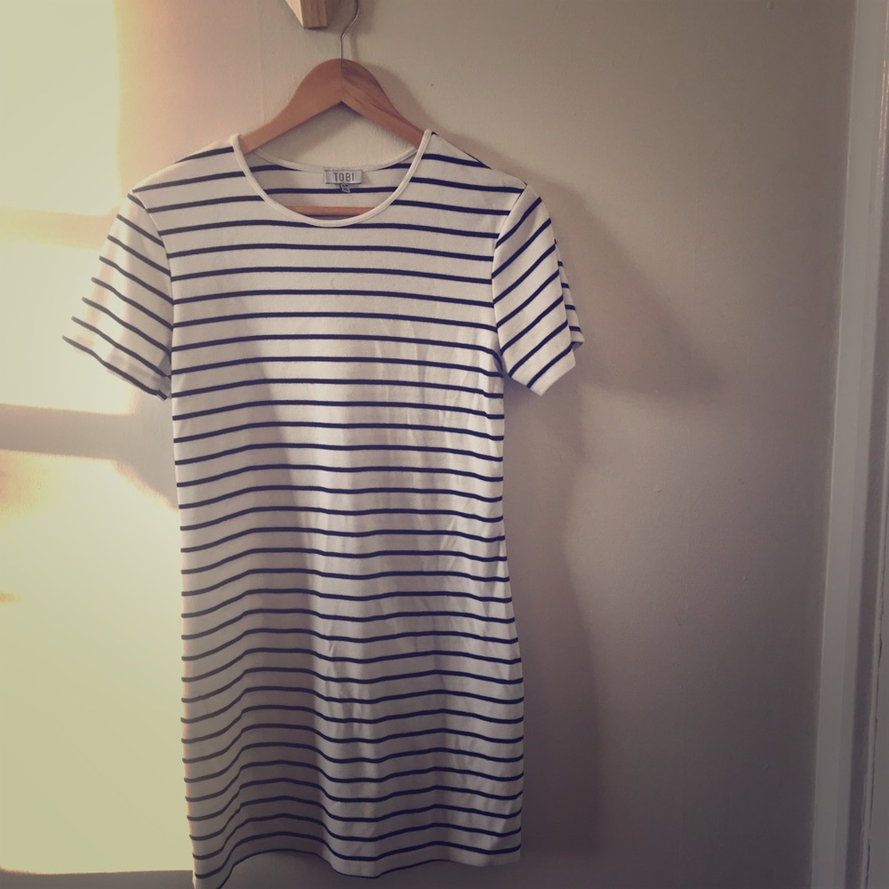 Stripped cotton Tobi tee shirt dress